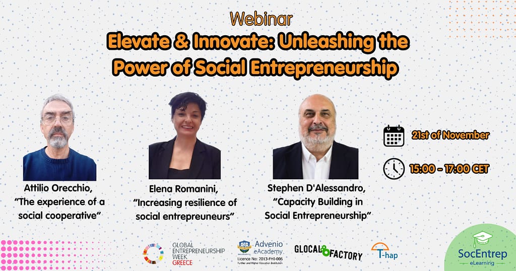 Elevate & Innovate: Unleashing the Power of Social Entrepreneurship – A webinar on social entrepreneurship